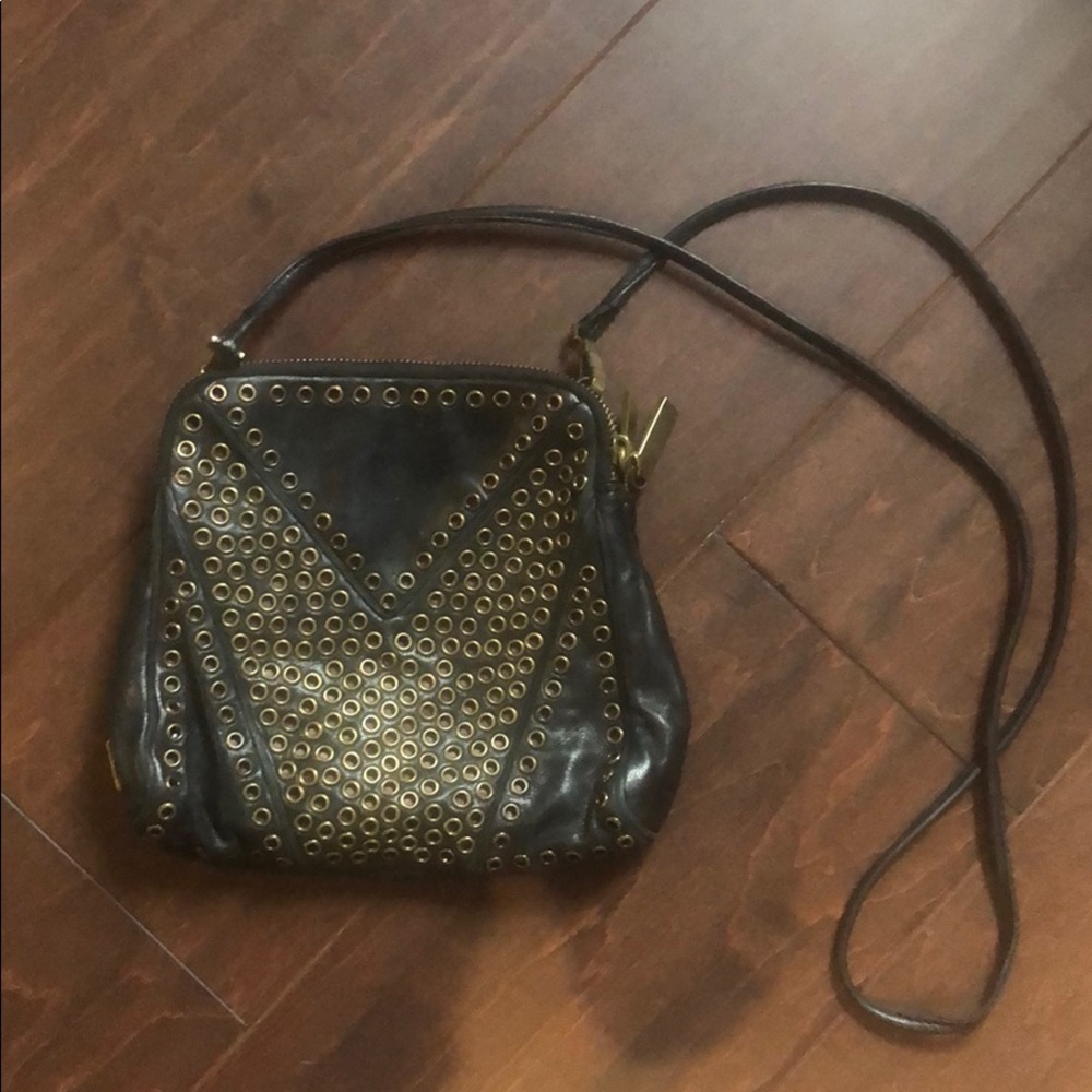 Botkier leather crossbody bag with gold studs